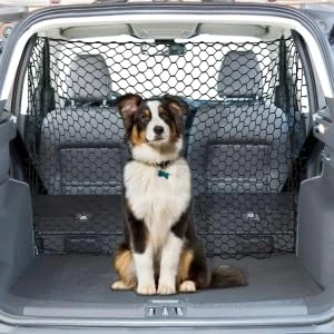 Imagen de Crevyteg Barrera de Red Seguridad Ajustable para Perros, Malla Universal Maletero Coche, Divisor conducción Mascotas y Viajes (47 x 27 Pulgadas)
