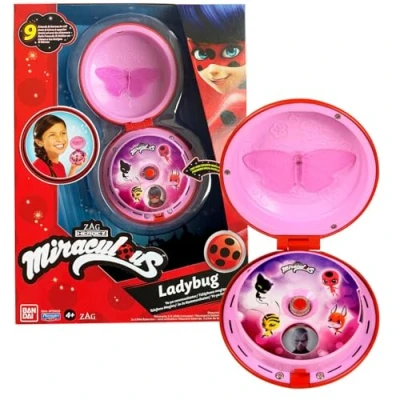 Imagen de Bandai Miraculous Teléfono mágico para disfrazarse de Ladybug, Accesorio Role Play, Juguete Sonido y Luminoso, Habla Francesa P50629, Color español, 20 x 6 31 cm