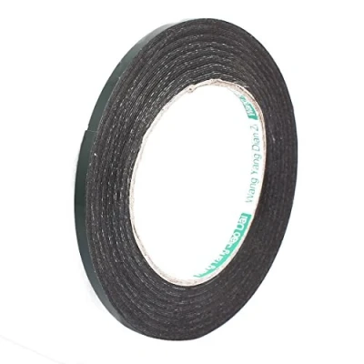Imagen de sourcing map Burlete Autoadhesiva, Cinta Aislante Espuma de Doble Cara 5mm Ancho 0,5mm Grosor 10 Metros Longitud, Puerta Ventana Antiruido Resistente a los Golpes, Paquete 1