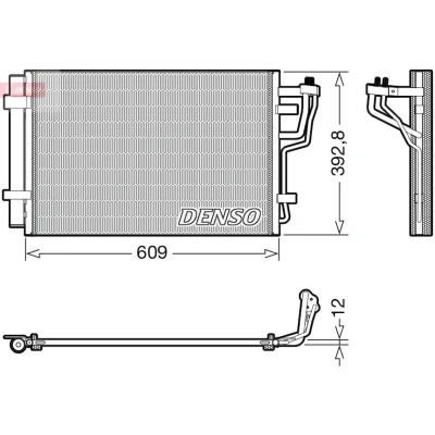 Imagen de DENSO DCN41013 Condensador con secador R 134 a HYUNDAI: i30 I Hatchback, Familiar, KIA: cee‘d Hatchback