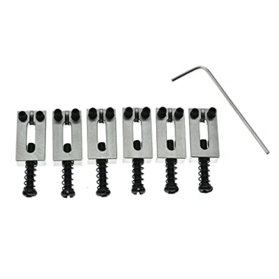 Imagen de KAISH Sillas de puente guitarra acero inoxidable sólido versión actualizada 10,5 mm para Stratocaster o Telecaster