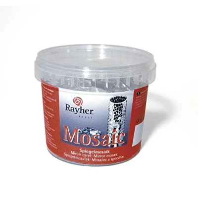 Imagen de Rayher Teselas espejo, 1 kg, aprox. 1350 ud, 1x1,5 cm, manualidades y mosaicos, 1453700
