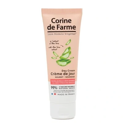Imagen de Corine de Farme Crema Día Nutritiva 50ml Cuidado Homeo Vegetal con Extracto Aloe Vera Para Todo Tipo Pieles, Incluso Pieles Sensibles 99% Origen