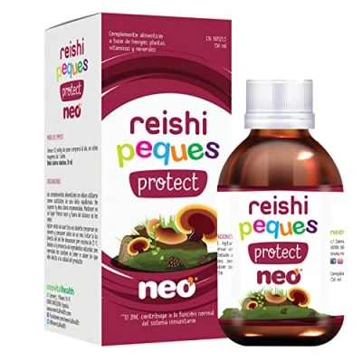 Imagen de NEO Peques Jarabe Infantil Reishi Protect 150 ml Ayuda A Reforzar las Defensas de Forma Natural Base Reishi, Vitamina C y Zinc Efecto Relajante