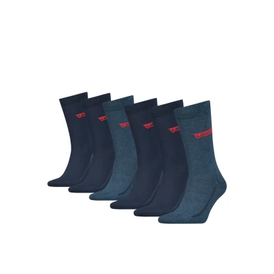 Imagen de Levi&#039;s Unisex Recycled Regular CUT Batwing LOGO S 6 PACK Calcetines, Talla: 39 42, Denim
