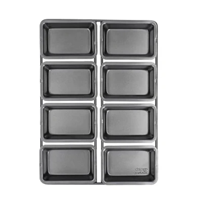 Imagen de Kitchencraft Chicago antiadherente metálico profesional Mini molde para tartas, 8 tazas,, 9 x 3 cm, color gris