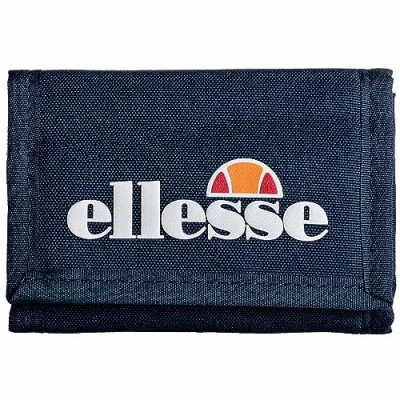 Imagen de Ellesse Clarino Wallet Cartera unisex con logotipo, cierre de velcro, compartimentos interiores, azul, Casual