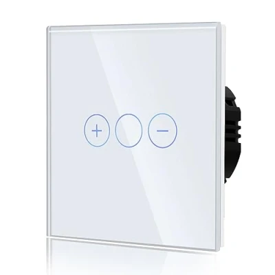 Imagen de BSEED Interruptor Regulador de Luz, Táctil Pared con Panel Cristal, 1 Gang Vía Blanco 86mm