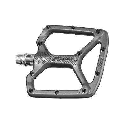 Imagen de Funn Python Pedales Planos de Bicicleta Plataforma Ancha para BMX/MTB Montaña, Eje CrMo 9/16 Pulgadas (Gris)