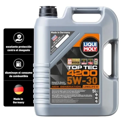 Imagen de Liqui Moly Top Tec 4200 5W 30 5L Aceite de motor 8973 VOLKSWAGEN: Polo IV Hatchback, Caddy Alltrack Kombi, Touran I, AUDI: A4 B6 Avant
