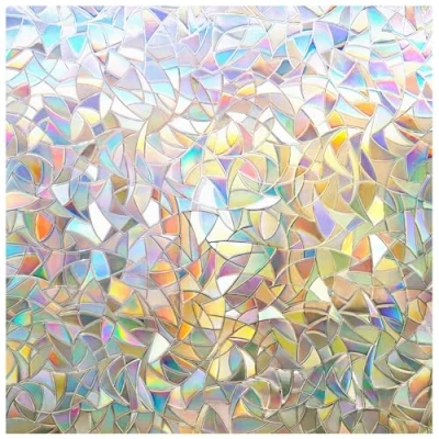 Imagen de rabbitgoo 3D Vinilos para Cristales Ventanas, Translúcido Lamina Privacidad Decorativos Sin Pegamento Vinilo Adhesivo Aplicables Electristáticamente Puertas Cocina Oficina Baño Ducha 60x400cm