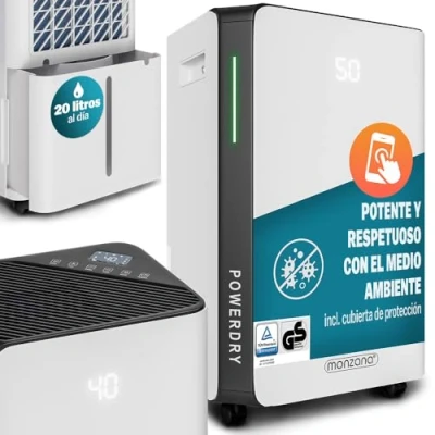Imagen de Monzana® Deshumidificador 20 30m² 20L/día Pantalla LED Temporizador 24H WiFi Smart Home App Purificador Aire