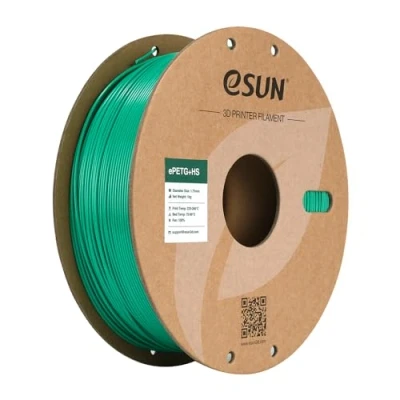 Imagen de eSUN PETG Filamento 1.75mm, ePETG+HS de Alta Velocidad, Precisión Dimensional +/ 0.05mm, Carrete 1KG (2.2 LBS) para Impresión 3D Rápida,Verde Sólido