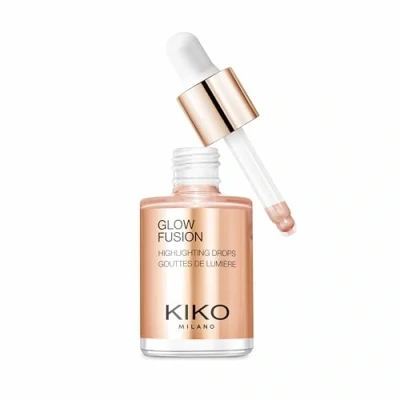 Imagen de KIKO Milano Glow Fusion Highlighting Drops 02, Iluminador Líquido Para El Rostro Con Acabado Metálico