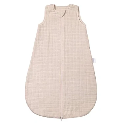 Imagen de MAKIAN Saco Dormir Bebé Algodón 100% Sacos de Muselina Ligeros sin Mangas para Recién Nacidos Primera Puesta Primavera y Verano ÖkoTex Standard 100 0,5 TOG