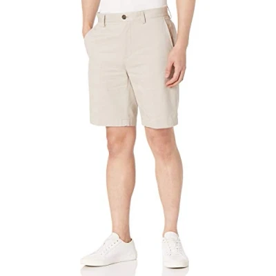 Imagen de Amazon Essentials Pantalones Cortos Chinos de Corte Ajustado con Pernera 23 cm Hombre, Piedra, 33W