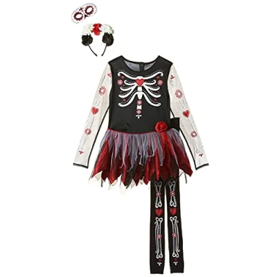 Imagen de Nueva Amscan adolescentes Halloween Miedo to the Hueso Niña Esqueleto Disfraz infantil de fiesta