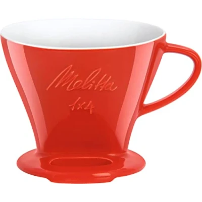 Imagen de Melitta 219032 Filtro de café porcelana, tamaño 1 x 4, color rojo