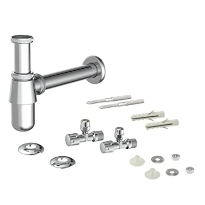 Imagen de KIRCHHOFF 98800004 sifón para lavabo, desagüe de botella, tubo completo,