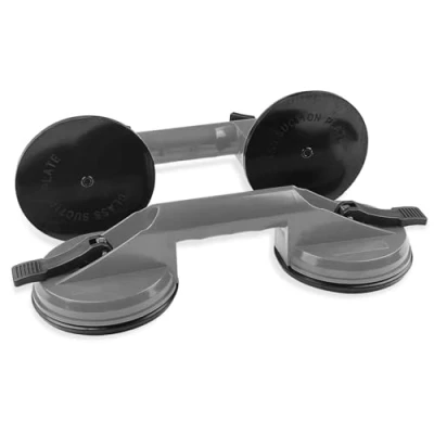 Imagen de Fsaklaskdy 2Pcs Ventosas para Cristal, (Gris) Asas Succión Ergonómicas Antideslizantes Carga de 100Kg, Azulejos Transportar Objetos Voluminosos y Pesados, Vidrio, Pisos, Superficie Lisa