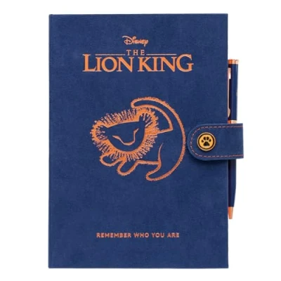 Imagen de Grupo Erik Cuaderno Disney El Rey León con Boligrafo A5 cubierta aterciopelada Libreta hojas blancas/Cuaderno de notas Bloc A5, Papeleria bonita