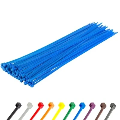 Imagen de Gocableties Bridas plastico azules para cables 100 Piezas 370 mm x 4,8 Largas Resistentes a los rayos