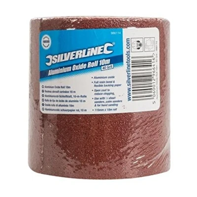 Imagen de Silverline Tools 986114 Rollo de lija óxido aluminio 5 m (10 m, Grano 40)