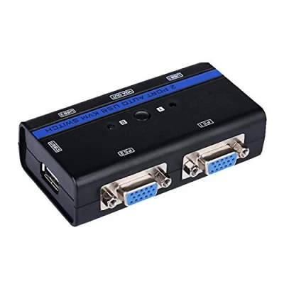 Imagen de Aisens Conmutador Kvm Vga Usb 1U 2Pc+Cable Negro