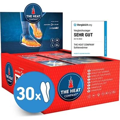 Imagen de THE HEAT COMPANY Plantillas Calentadoras Extra CÁLIDO Calentadores pies 8 Horas de Calientes Calor instantáneo Activado por Aire Puro Natural Tamaño Medium: 39 41 30 Pares