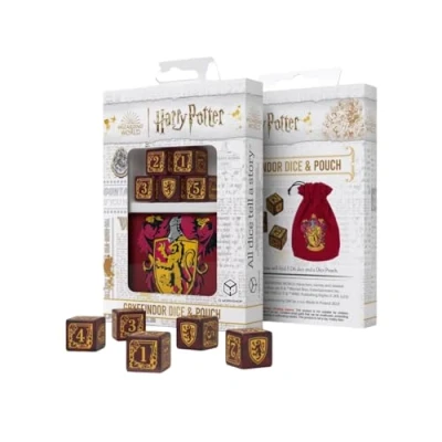 Imagen de Q Workshop Harry Potter Pack dés Gryffindor Juego de Dados y Bolsa (5)