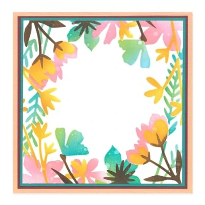 Imagen de Sizzix Plantillas en Capas, Borde, Acrílico, Frontera botánica, One Size