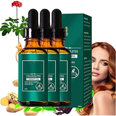 Imagen de aceite de terapia foliculitis del cuero cabelludo, suero tratamiento anticaída cabello, natural para el cabello y cabelludo