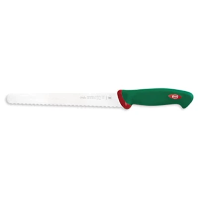 Imagen de Sanelli Línea Premana Professional,Cuchillo Pan Cm.24,Acero Inoxidable,Verde y Rojo,32.0x3.0x4.0 cm