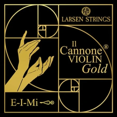 Imagen de Cuerdas para violín Larsen Il CANNONE Gold E Soloist acero al carbono