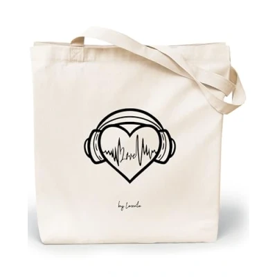 Imagen de Loxato Bolsa Tela Tote Bag Bolsos Bandolera Mujer Bolsas de Algodón Natural 100% Reutilizables Extra Ancho 8cm Asas Largas 70cm 220 gr/m2 Bonitas Grande
