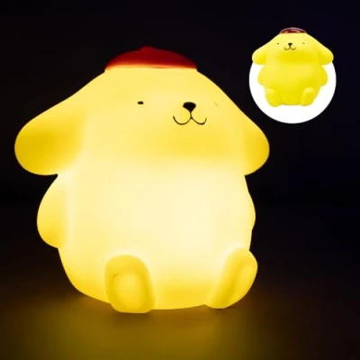 Imagen de Blue Sky Studios Luz de personaje Hello Kitty, lámpara controlada por tacto para dormitorio niñas, bonita decoración escritorio kawaii, regalo mercancía coleccionable, Pompompurin
