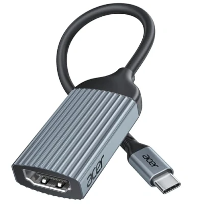 Imagen de acer Adaptador USB C a HDMI 4K 60Hz, (alta velocidad, Thunderbolt 3/4) tipo convertidor compatible con MacBook Pro/Air, iPhone 16 15 Pro/Max, iPad Surface, Dell XPS, Chromebook y