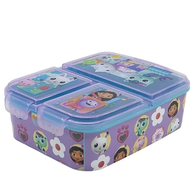 Imagen de Fiambrera infantil múltiple con 3 compartimentos de GABBY&#039;S Dollhouse