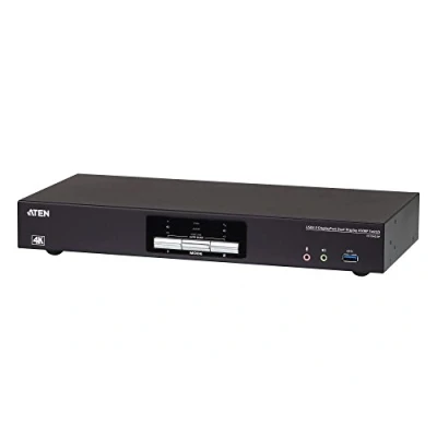 Imagen de ATEN Desktop KVM 2P USB3.0 DISPLAYPORT Dual View KVMP SW (CS CS1942DP, 4K Ultra HD, 4096 X 2160 Pixeles, 60 HZ, USB, D