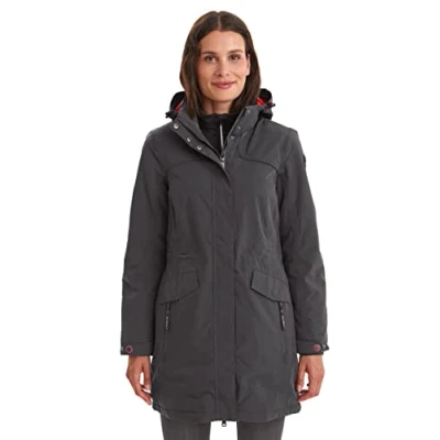 Imagen de Killtec Grindavik WMN CT B Parka Funcional con Capucha Desmontable, Mujer, Antracita, 40