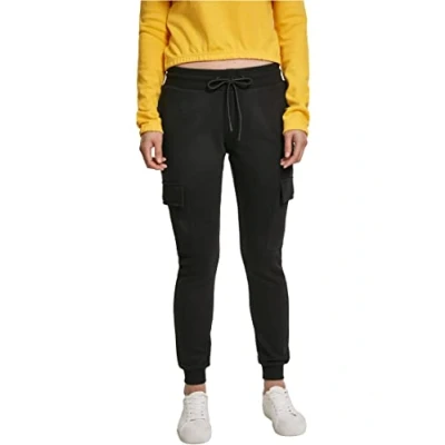 Imagen de URBAN CLASSICS Pantalón Mujer Cargo con Bolsillos Laterales, Ajuste Ajustado, Puños Elásticos, Distintos Colores y Varias Tallas XS 5XL