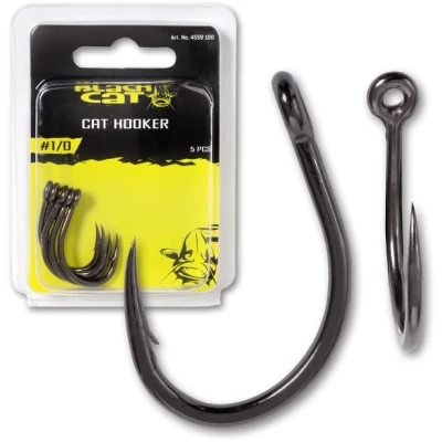 Imagen de #2/0 Black Cat Hooker DG coating 5pcs Anzuelos para siluro
