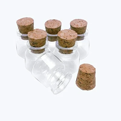 Imagen de Jarvials 12pcs10ml Mini Botellas de Cristal Transparentes con Corcho Frascos Vidrio Vacíos Decorativas Lindas (12,10ml)