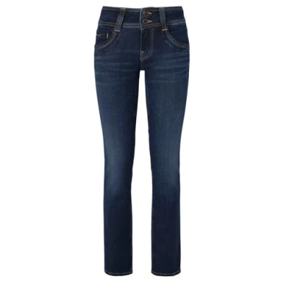 Imagen de Pepe Jeans Double Buttons Slim Low Waist, Jeans, Mujer, Azul (Denim xw5), 27W / 30L