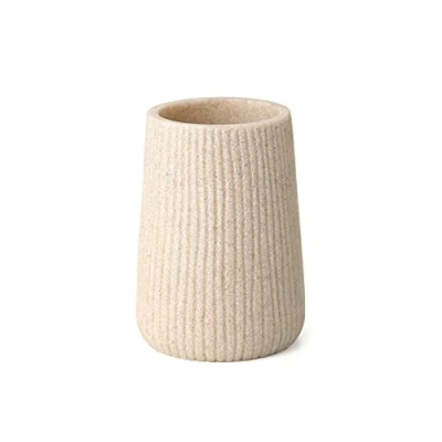 Imagen de TATAY Vaso Colección Sobremesa Saigón, de Poliresina, Beige, Medidas 7,7 x 10,3