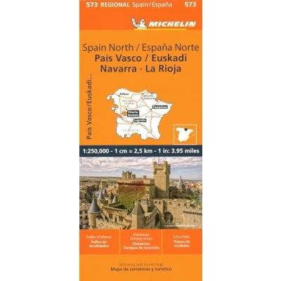 Imagen de España Norte. País Vasco/Euskadi Navarra, La Rioja 1:250.000: Map: 573 (Mapas Regional)