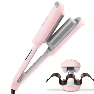 Imagen de TYMO ROVY Rizador Pelo Ondas, de 32 mm para Grandes Rizos, Ideal Principiantes, Ondas Instantáneas, Ondulador Iónico con 4 Temperaturas, Pantalla LED, Plancha