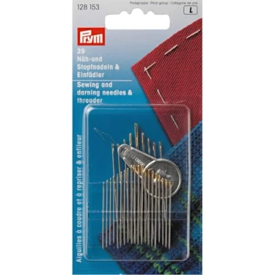 Imagen de Prym Surtido De Agujas Y Enhebradoras, Steel, Plata, Näh/Stopfnadel, 29 Stück, KTE