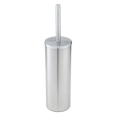 Imagen de Jofel Escobillero Cilíndrico Integrado de Acero Inoxidable, Tapa en el Mango, Opción Fijación a Pared, Antivandálico, Funcional, Sencillo, Elegante y Moderno, AW62000 Inox. Satinado