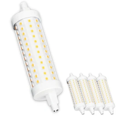 Imagen de CLAR Bombilla LED R7S 118mm Regulable 15W LED, Equivalente a Halogena de 200W, Alargada, Luz Neutra 4000ºK (Pack 5)